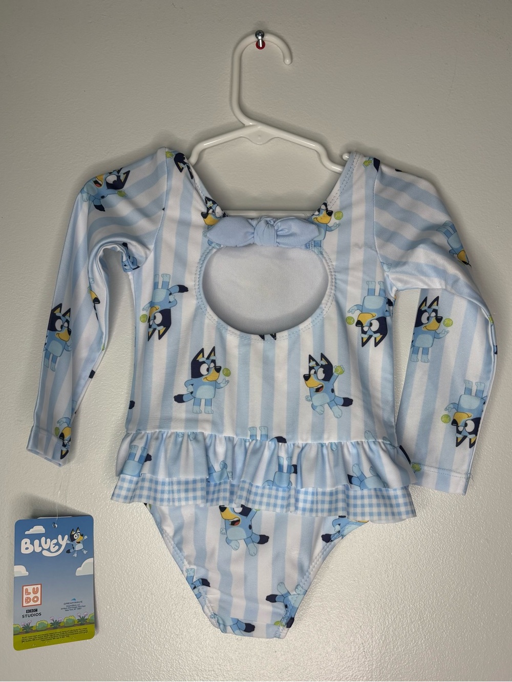 NWT Bluey Rash-guard Ruffle Swimsuit - Picture 4 of 4